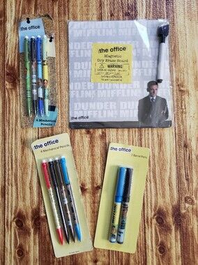 The Office NBC Universal Magnetic Dry Eraser Board Pens Mechanical Pencils Set